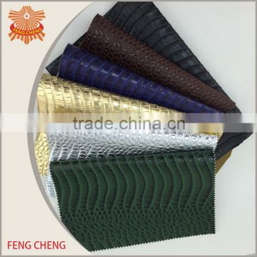 Clear emboss leather fabric for shoes,bags,furniture,sports goods