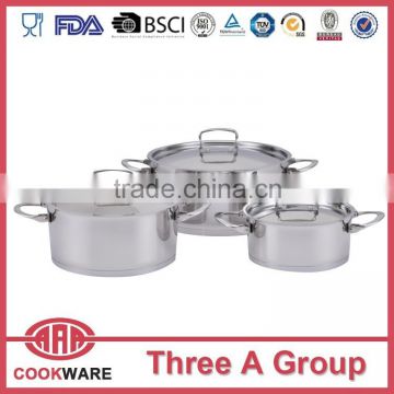 Hot sale 6pcs stainless steel kitchenware with induction bottom