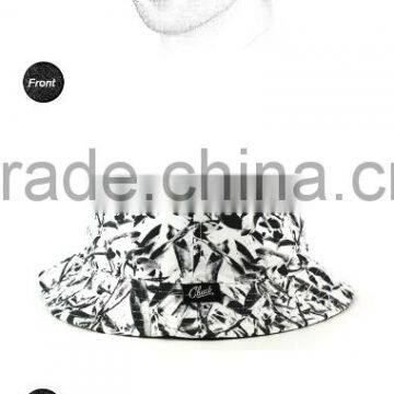 Multi Color 100% Cotton Outdoor Travel Anti-sunshine Print Bucket Hat photo-3
