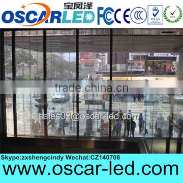 2016 Hot Selling Popular transparent glass led display