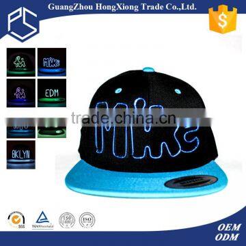 Custom different types of led light fashion hats and caps