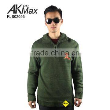 2015 New Wool/Acrylic Military Olive Combat Sweater