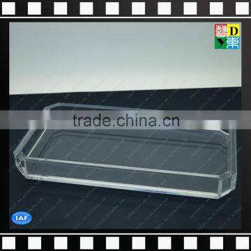 Acrylic clear bathroom shower tray/towel holder
