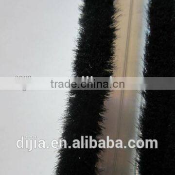 Silicone airproof weather pile strip with fin DJ356