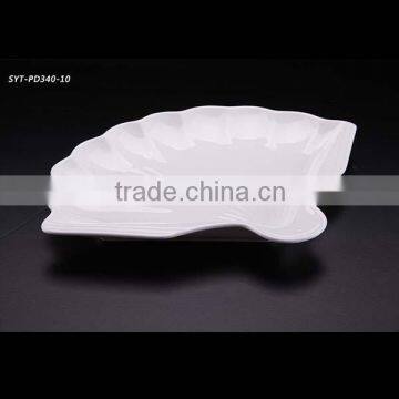 hot sale charger porcelain leaf-shaped plate