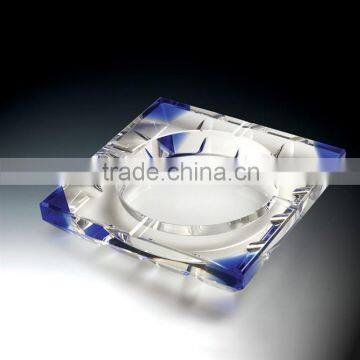 square crystal ashtray