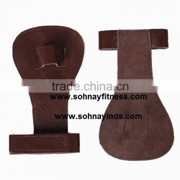Weight Lifting Grip Palm Protection Leather Power Pull over Straps