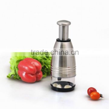 S/S+ABS+PS+PP 18.2*6.5*6.5 Hot sale kitchen tools stainless steel manual salad chopper/onion chopper machine