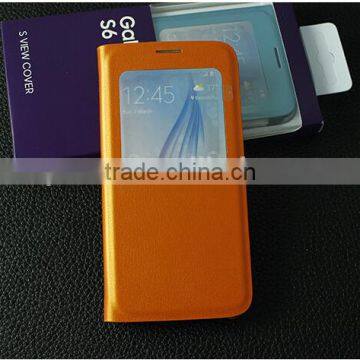 Stand Case Cover Genuine Leather Case Cover with Fold Stand and Window View Case and Folio Case Flip Cover for Samsung