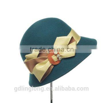 Shenzhen customize winter hat wool felt hat for women