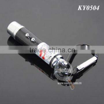 Aluminum Carabiner Personality UV Money Detector Electric Light Mini Flashlight Lamp LED Torch With Keyring photo-4