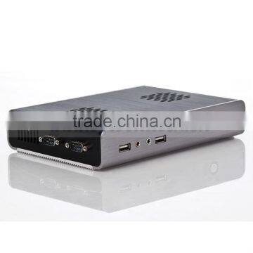 New Arrival Ubuntu Mini PC Support Windows XP,7, Linux, Pure Brushed Aluminum Mini Computer Case Support 1080P HTPC