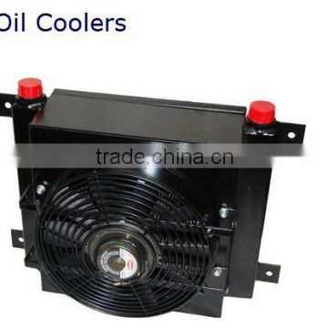 compressor hydraulic oil cooler with fan