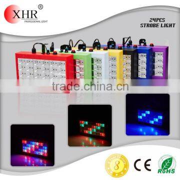 Mini Strobe Lights LED 24pcs RGB 3in1 12V LED Strobe Stage Light