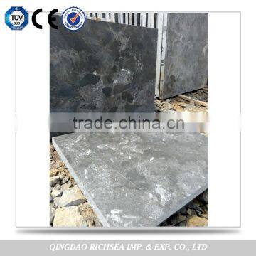 China Paving Stone Pattern Flamed Blue Limestone Stone