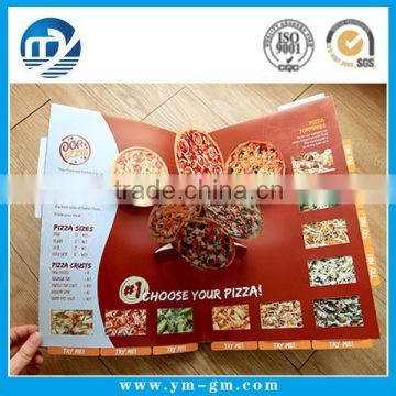 Cheap price restaurant menu printing for pizza