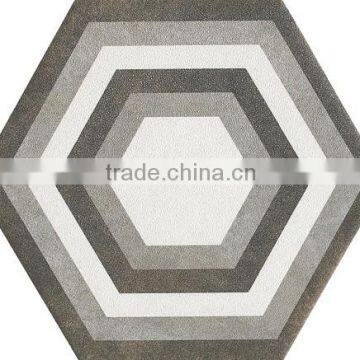 hexagon ceramic tile 115*200*230mm 3D wall papers design /hexagon tiles /floor tiles