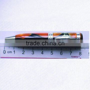 High Quality Metal Pen Acrylic Marble Custom Logo Pen with Pen Clip