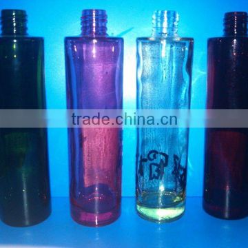 Wholesale 100ml colored clear thin perfume glass bottle