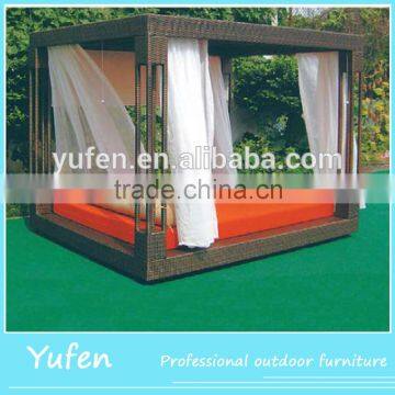 garden design rattan round outdoor lounge bed with canopy