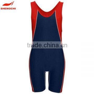 Sublimated printed wrestling wear Spandex Wrestling Singlet