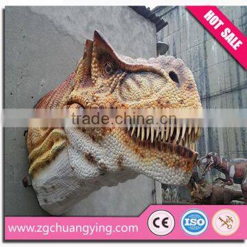 Hanging on the wall spraying smoke mechanical T-Rex