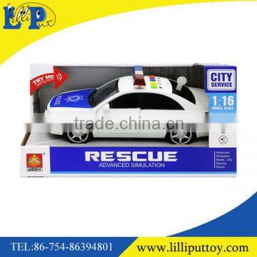 Hot sale friction police car toy with light and music