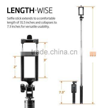 Wholesale Extendable Camera Tripod Handheld Colorful Wireless Monopod Bluetooth Selfie Stick With Bluetooth Shutter Button photo-4