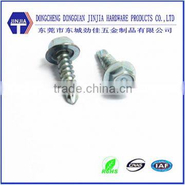 china cheap blue znic plated hex flange head self drilling screw