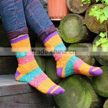 Boho Style Knitted Socks, Bright Colors Warm Socks Knitted socks, Women stocking