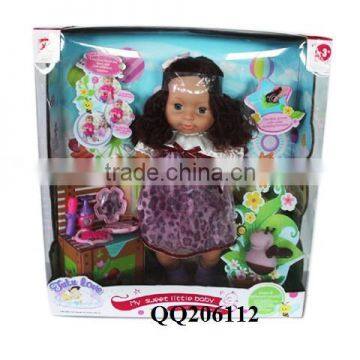 Top selling baby girl doll turn headed 18 inch baby lovely doll for kids toy doll