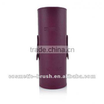 Purple tube PU cosmetic brush holder