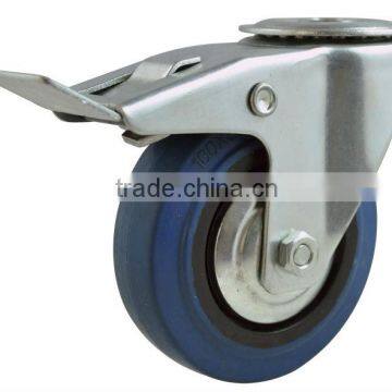 elastic rubber caster,blue caster,caster manufacturer