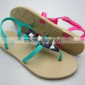 Simple designed and hot selling women pcu shoes in women sandals for Summer 2014