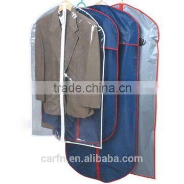 custom made clear garment bags with pockets