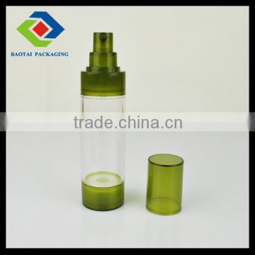 30ml green round airless cosmetic bottle for skin care