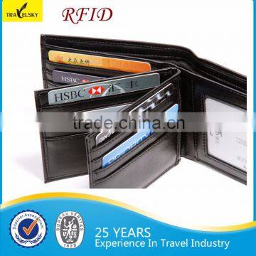 New Design Four Fold Durable Young Man Leather RFID Wallet photo-6