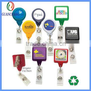 new colorful high quality badge reel, retractable badge reel, badge reel with alligator clip