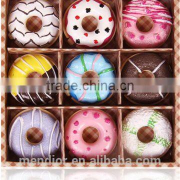 Mendior wholesale chocolate doughnut lip balm set fruit essence birthday gift 9pcs/set/box support OEM