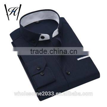 Custom made black wholesale slim fit tailor made shirt for men free sample