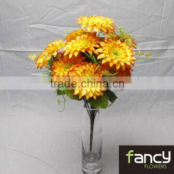 12 heads silk daisy artificial fabric daisy fake flower