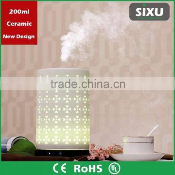 Silenct cylinder shape ceramic ultrasonic aroma diffuser korean air humidifier
