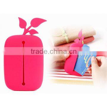 2014 hot selling Factory Promotion New arrival silicone card box bag promotional gifts silicon card bag