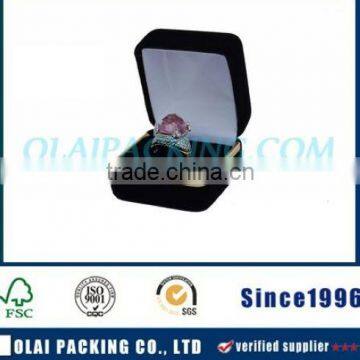 Black flock/Velvet Jewelry packaging Box wholesale