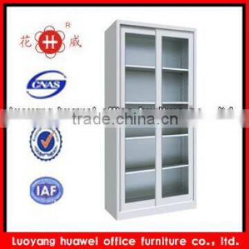 Bookcase with glass doors model / KD sliding glass door filing cabinet / Steel lockable cabinet with glass door                        
                                                Quality Choice