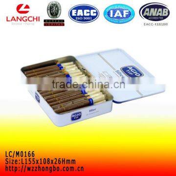 Good quality cigarette tin case with hinge