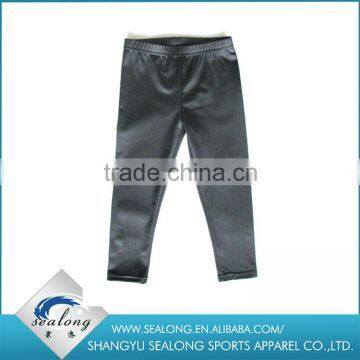 China wholesale Casual girls leggings custom thin PU black leggings for children                        
                                                Quality Choice