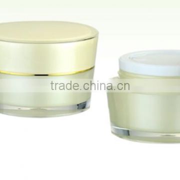 Wholesale cosmetic packaging skincare bottle round colord 15g/30g/50g acrylic jars acrylic cream jar