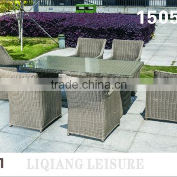 high-quality plastic rattan woven outdoor dining set