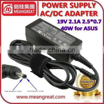 40W 19V 2.1A 2.5*0.7 for Asus Laptop Charger